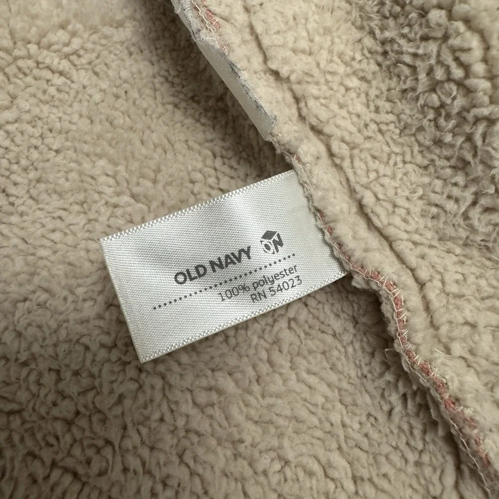Old Navy Pink Faux Suede Sherpa Lined‎ Toggle Coat Jacket 18-24 Months Excellent